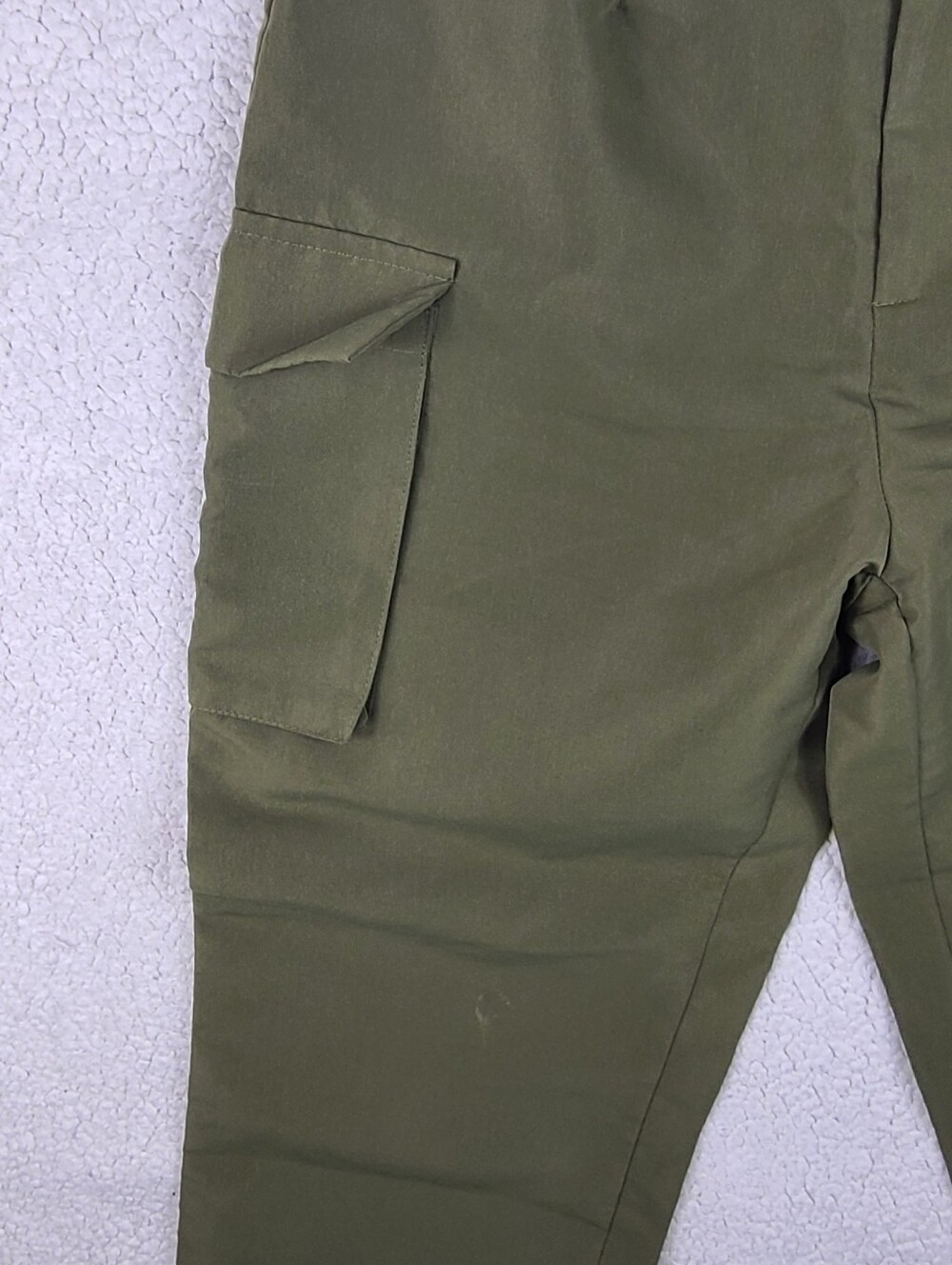 SHEIN Olive Green Cargo Jogger Pants Utility‎ Pockets M 6 Ankle Cuffs - Picture 11 of 15